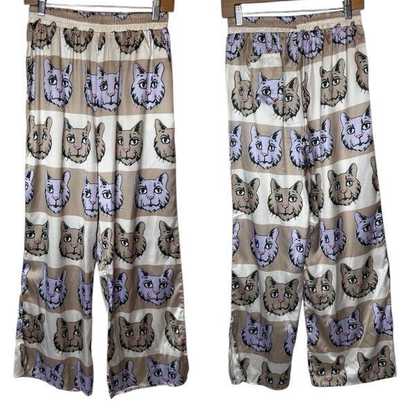 Dressed in LALA Satin Playsuit in Cool Cat NEW size Small - Picture 3 of 6